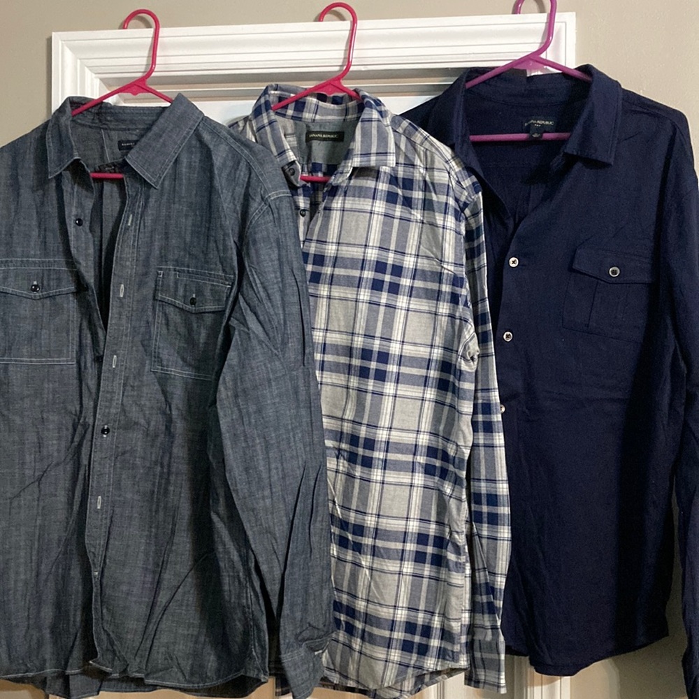 Men’s Banana Republic Shirts XL Pkg of 3